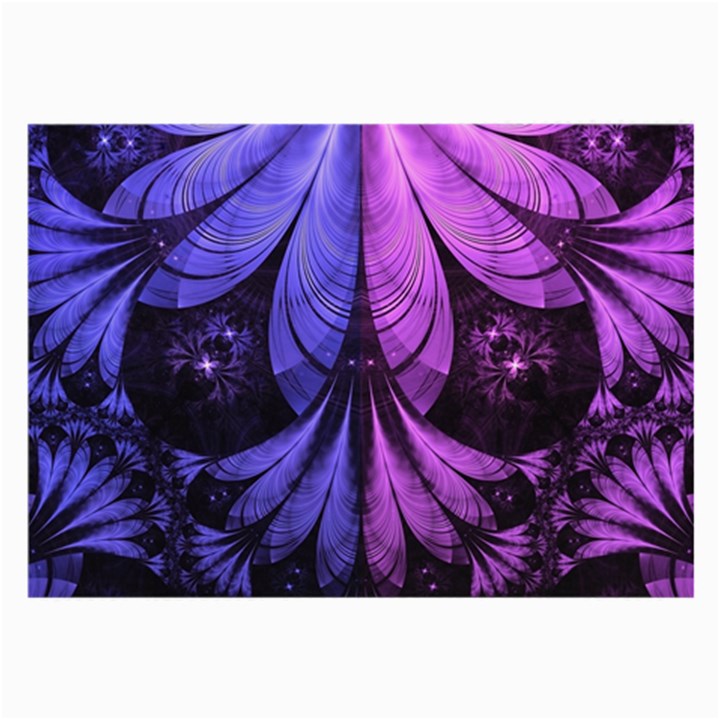 Beautiful Lilac Fractal Feathers of the Starling Large Glasses Cloth