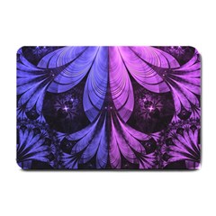 Beautiful Lilac Fractal Feathers Of The Starling Small Doormat  by jayaprime