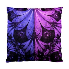 Beautiful Lilac Fractal Feathers Of The Starling Standard Cushion Case (one Side) by jayaprime