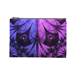 Beautiful Lilac Fractal Feathers Of The Starling Cosmetic Bag (large)  by jayaprime