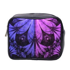 Beautiful Lilac Fractal Feathers Of The Starling Mini Toiletries Bag 2-side by jayaprime