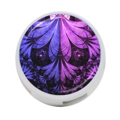 Beautiful Lilac Fractal Feathers Of The Starling 4-port Usb Hub (two Sides)  by jayaprime