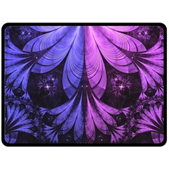 Beautiful Lilac Fractal Feathers Of The Starling Fleece Blanket (large)  by jayaprime