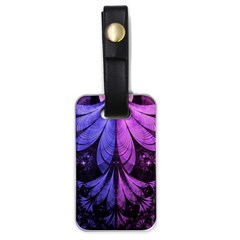 Beautiful Lilac Fractal Feathers Of The Starling Luggage Tags (one Side)  by jayaprime