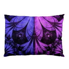 Beautiful Lilac Fractal Feathers Of The Starling Pillow Case (two Sides) by jayaprime