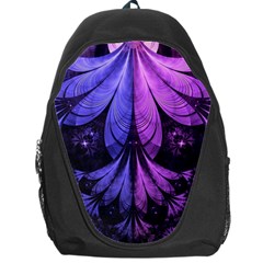 Beautiful Lilac Fractal Feathers Of The Starling Backpack Bag by jayaprime