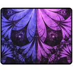 Beautiful Lilac Fractal Feathers of the Starling Double Sided Fleece Blanket (Medium)  58.8 x47.4  Blanket Front