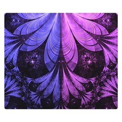 Beautiful Lilac Fractal Feathers Of The Starling Double Sided Flano Blanket (small)  by jayaprime