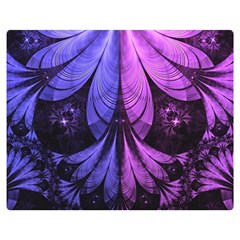 Beautiful Lilac Fractal Feathers Of The Starling Double Sided Flano Blanket (medium)  by jayaprime