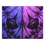 Beautiful Lilac Fractal Feathers of the Starling Double Sided Flano Blanket (Large)  80 x60  Blanket Front