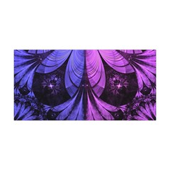 Beautiful Lilac Fractal Feathers Of The Starling Yoga Headband by jayaprime