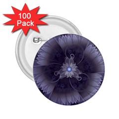 Amazing Fractal Triskelion Purple Passion Flower 2 25  Buttons (100 Pack)  by jayaprime