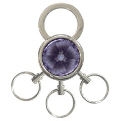 Amazing Fractal Triskelion Purple Passion Flower 3-ring Key Chains by jayaprime