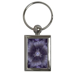 Amazing Fractal Triskelion Purple Passion Flower Key Chains (rectangle)  by jayaprime