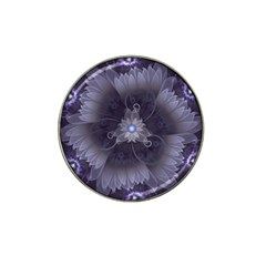 Amazing Fractal Triskelion Purple Passion Flower Hat Clip Ball Marker by jayaprime