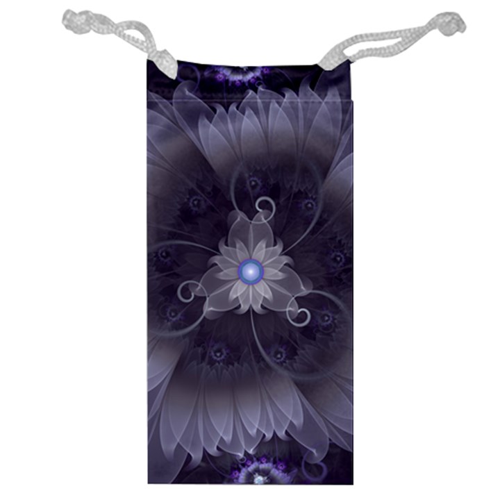 Amazing Fractal Triskelion Purple Passion Flower Jewelry Bag