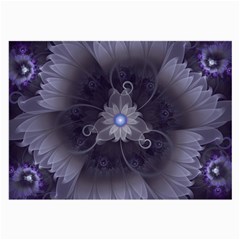 Amazing Fractal Triskelion Purple Passion Flower Large Glasses Cloth by jayaprime