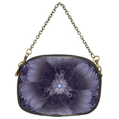 Amazing Fractal Triskelion Purple Passion Flower Chain Purses (one Side)  by jayaprime