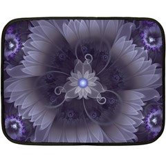 Amazing Fractal Triskelion Purple Passion Flower Double Sided Fleece Blanket (mini)  by jayaprime