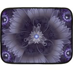 Amazing Fractal Triskelion Purple Passion Flower Double Sided Fleece Blanket (Mini)  35 x27  Blanket Back