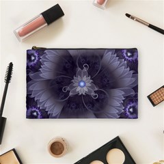 Amazing Fractal Triskelion Purple Passion Flower Cosmetic Bag (medium)  by jayaprime