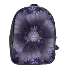 Amazing Fractal Triskelion Purple Passion Flower School Bags(large)  by jayaprime