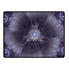 Amazing Fractal Triskelion Purple Passion Flower Fleece Blanket (small) by jayaprime