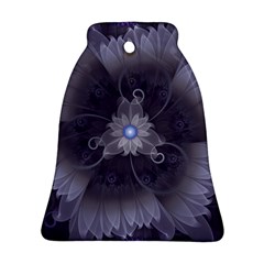 Amazing Fractal Triskelion Purple Passion Flower Bell Ornament (two Sides) by jayaprime