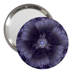 Amazing Fractal Triskelion Purple Passion Flower 3  Handbag Mirrors