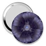 Amazing Fractal Triskelion Purple Passion Flower 3  Handbag Mirrors Front