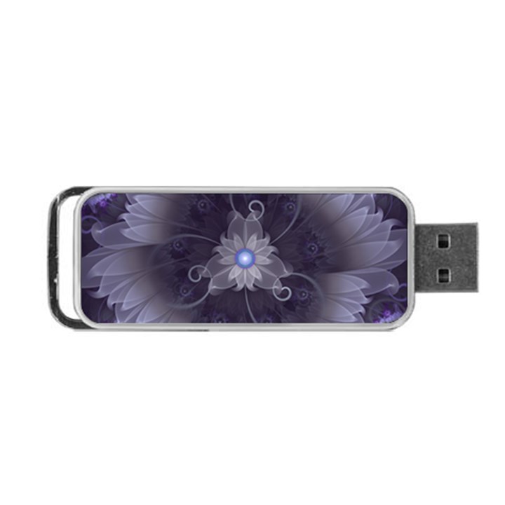 Amazing Fractal Triskelion Purple Passion Flower Portable USB Flash (One Side)