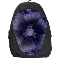 Amazing Fractal Triskelion Purple Passion Flower Backpack Bag by jayaprime