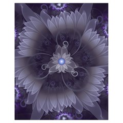 Amazing Fractal Triskelion Purple Passion Flower Drawstring Bag (small) by jayaprime