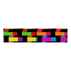 Colorful Rectangles And Squares                        Velvet Scrunchie by LalyLauraFLM