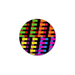 Colorful Rectangles And Squares                        Golf Ball Marker (4 Pack) by LalyLauraFLM