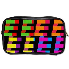 Colorful Rectangles And Squares                        Toiletries Bag (two Sides) by LalyLauraFLM