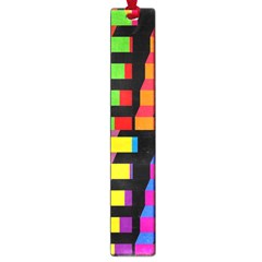 Colorful Rectangles And Squares                        Large Book Mark by LalyLauraFLM