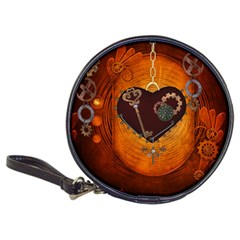 Steampunk, Heart With Gears, Dragonfly And Clocks Classic 20-cd Wallets by FantasyWorld7