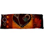 Steampunk, Heart With Gears, Dragonfly And Clocks Body Pillow Case Dakimakura (Two Sides) Front