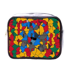 Stained Glass                        Mini Toiletries Bag (one Side) by LalyLauraFLM