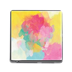 Pastel Watercolors Canvas                        Memory Card Reader (square) by LalyLauraFLM