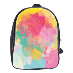 Pastel Watercolors Canvas                        School Bag (large) by LalyLauraFLM