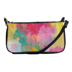 Pastel Watercolors Canvas                        Shoulder Clutch Bag by LalyLauraFLM