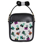 Old cameras pattern                        Girls Sling Bag Front