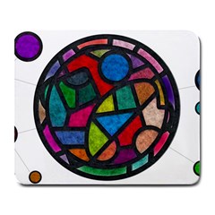 Stained Glass Color Texture Sacra Large Mousepads by BangZart