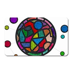 Stained Glass Color Texture Sacra Magnet (rectangular) by BangZart