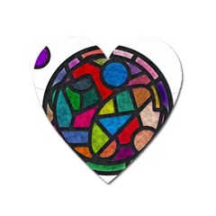 Stained Glass Color Texture Sacra Heart Magnet by BangZart