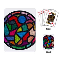 Stained Glass Color Texture Sacra Playing Card by BangZart