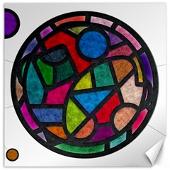 Stained Glass Color Texture Sacra Canvas 12  X 12   by BangZart