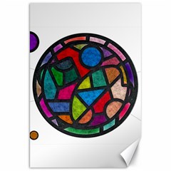 Stained Glass Color Texture Sacra Canvas 20  X 30   by BangZart